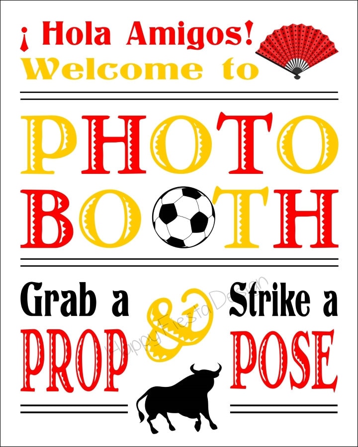 PRINTABLE Spain Photo Booth Propsspanish Photo Propsspanish Etsy UK