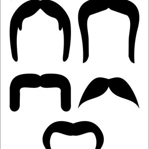 PRINTABLE Photo Booth Props-Printable Mustaches Props-Mustaches Photo Props-Little Man Props-Mustache Bash-Generic Props-Instant Download image 6