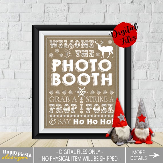 PRINTABLE Christmas Photo Booth Sign-Rustic Christmas | Etsy