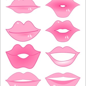 PRINTABLE Photo Booth Props-printable Lips Props-printable - Etsy