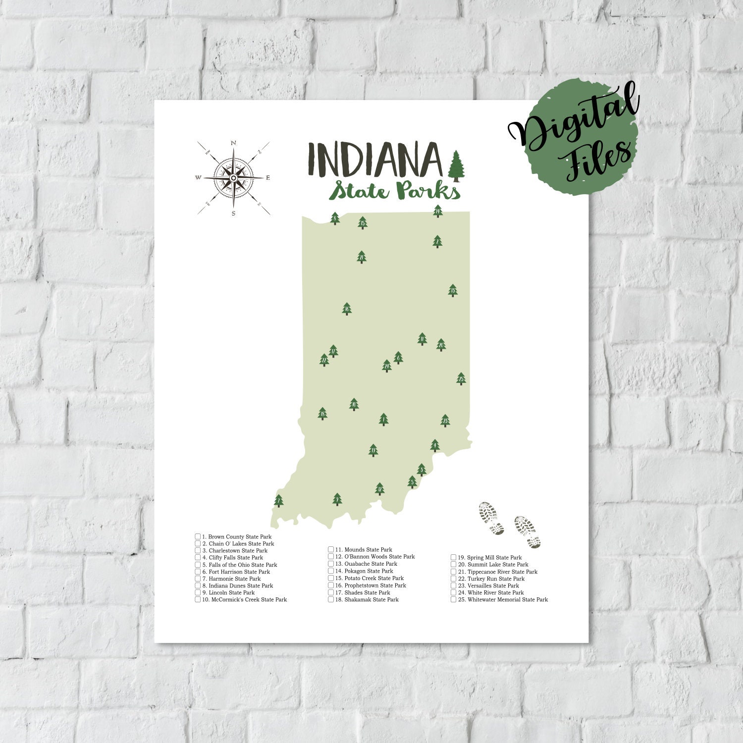 Indiana State Parks Camping Map