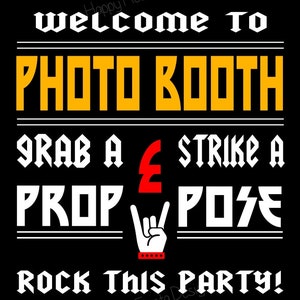 PRINTABLE Rock Photo Booth PropsRock Photo Props-Rock Star Props-Rock Party Props-Music Photo Props-Rock Props-Rock Sign-Instant Download image 3