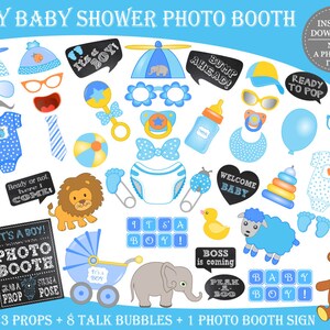 PRINTABLE Baby Shower Photo Booth Props–baby Shower Props–it's a Boy ...