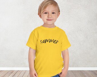 T-shirt à manches courtes en coton Summer Script pour tout-petit