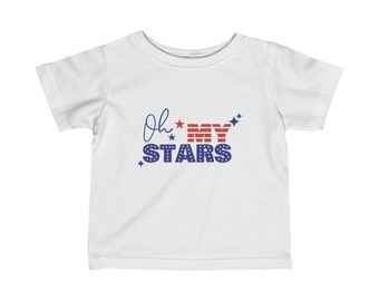 T-shirt patriotique Oh My Stars pour bébé