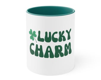 Mug trèfle, tasse à café de la Saint-Patrick, tasse à thé porte-bonheur, cadeau irlandais, tasse accent vert