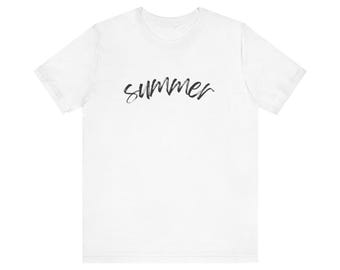 T-shirt unisexe à manches courtes en jersey Summer Script