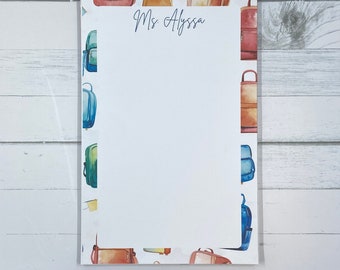 Personalized Teacher Note Pad, Colorful Custom School Stationery, New ...