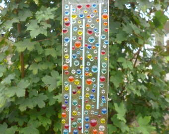 Colourful Glass Suncatcher, Small Colourful Fused Glass Window Decoration