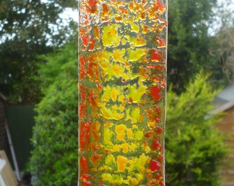 Autumn Coloured Fused Glass Suncatcher