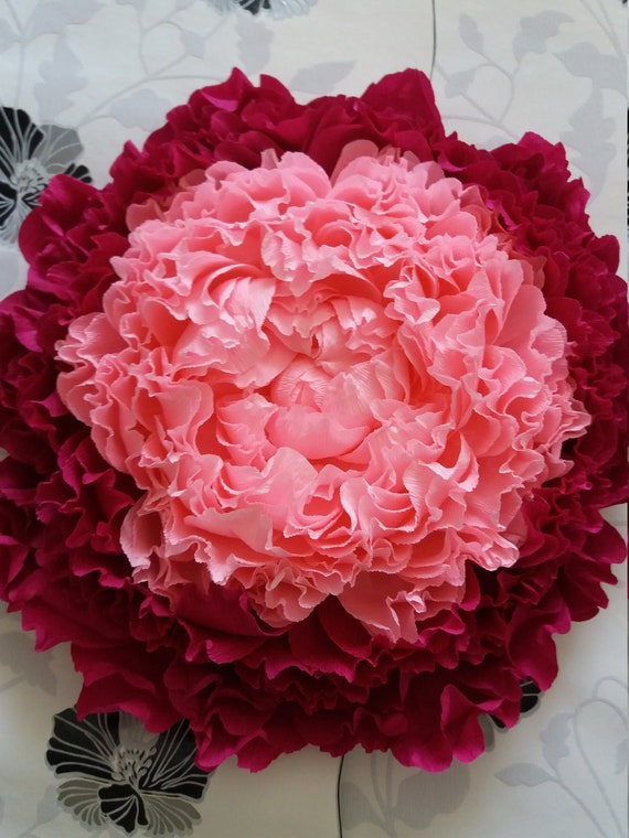 giant crepe paper peony large crepe paper flowers wedding etsy giant crepe paper flower
