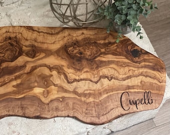 Olive Wood Cutting Board/Serving Board Tray/Personalized Custom Cutting Board/Realtors Closing Gift/Personalized custom Charcuterie