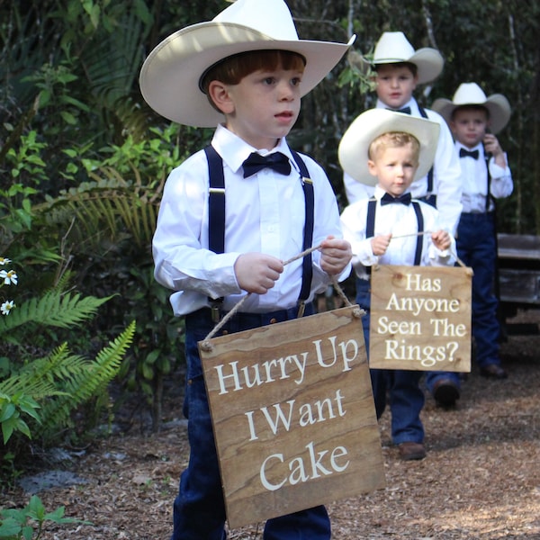 Personalized Ring Bearer or Flower Girl Sign, Rustic Wood Wedding Ceremony Sign