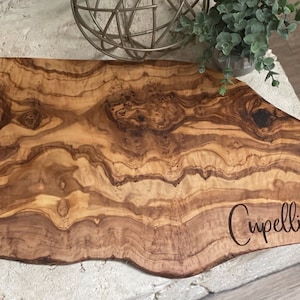 Olive Wood Cutting Board/Serving Board Tray/Personalized Custom Cutting Board/Realtors Closing Gift/Personalized custom Charcuterie