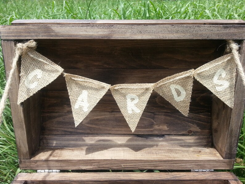 Rustic Wood Card Holder/ Wedding Card Chest/ Wedding Card Box/ Etsy