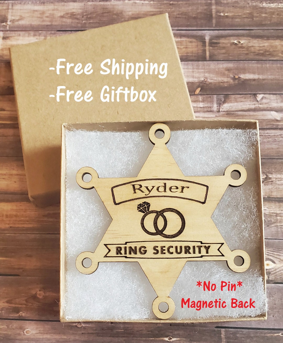 Ring Bearer Badge, Ring Security Badge, Ring Bearer Security