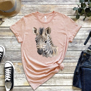 Zebra Shirt, Zebra Watercolor T-Shirt, Cute Zebra Shirt, Safari Animal Shirt, Zebra Tee, Wildlife Shirt, Gift for Animal Lover
