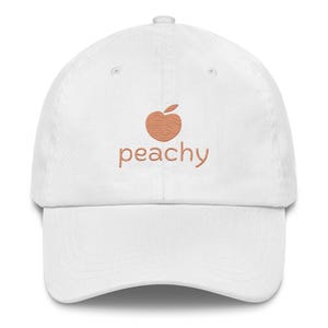 Peachy Hat, Embroidered Baseball Cap, Summer Gift, Peach Lover, Cute Peachy Hat, Gift for Her