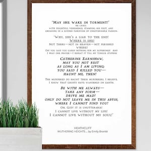 Wuthering Heights Art Print, Book Quote PRINTABLE Wall Art, Emily Bronte Book Quote Wall Art Decor, Literature Poster, Literary Print QUOTE4