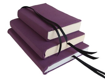 Stretch Fabric Book Cover SOLID COLOR Set of 3, sizes 4x6, 5x7, 5.5-8.5 to 6x9, Paperback Book Cover for Softcover & Hardcover, Bookish Gift