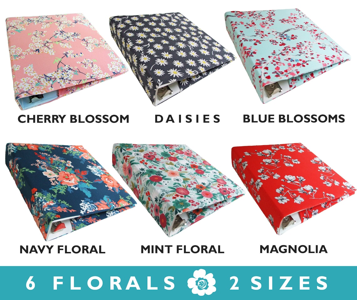 Stretch FLORAL BINDER COVER You Choose Fabric Binder Cover 3 Etsy