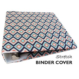 Three Ring Binder Cover SOUTHWEST DIAMONDS Aztec Fabric Binder Cover for Binder 3 Ring, Cute Binder Cover, Recipe Binder, Recipe Book Binder