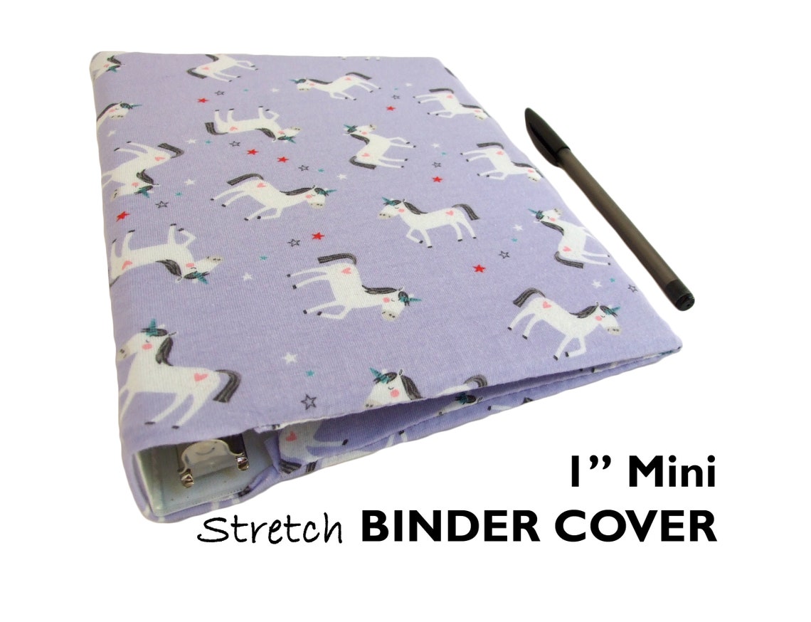 PURPLE UNICORN Binder Cover Fabric Unicorn Planner Cover Etsy
