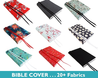 BIBLE COVER Women, Stretch Fabric Bible Cover, Bible Cover for Men, Bible Accessories & Journaling Supplies, Custom Bible Cover Hard or Soft