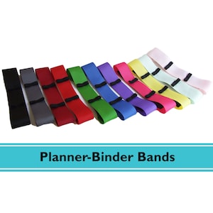 Planner Pen Holder COLORS, Planner Accessories, Planner Binder Band, Mini Binder Planner Band, a5 Journal Accessories