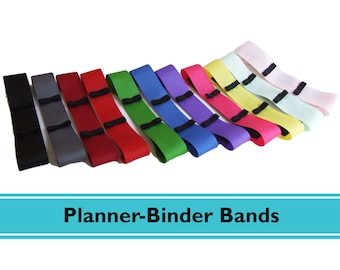 Planner Pen Holder COLORS, Planner Accessories, Planner Binder Band, Mini Binder Planner Band, a5 Journal Accessories