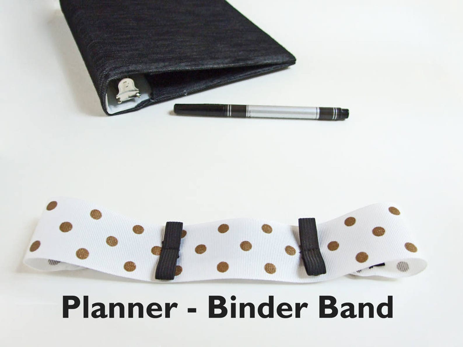 Elastic Planner Band & Pen Loop POLKA DOTS Planner Binder Etsy
