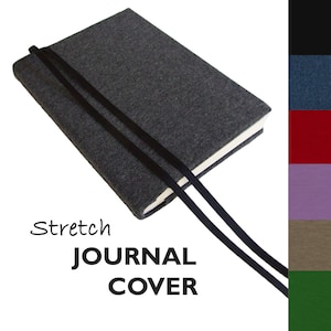 a5 Journal Cover CLASSIC COLLECTION You Choose Stretch Fabric, 5 x 8.25 a5 Notebook Cover, a5 Diary Cover