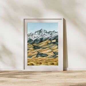Great Sand Dunes National Park | Desert Landscape Painting | Colorado State Wall Art