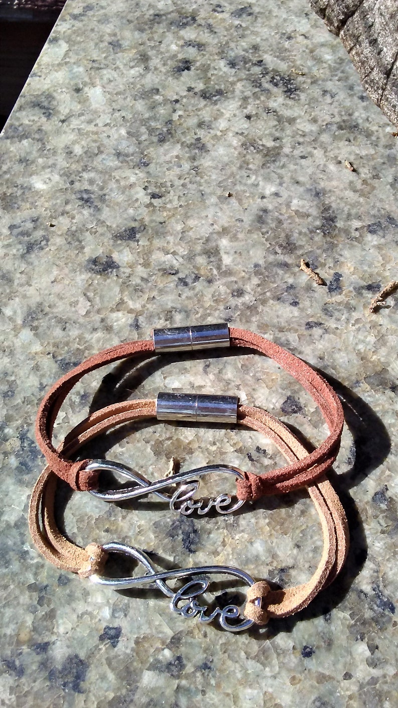 Love Symbol Necklace and BraceletsLove Symbol JewelryLove Necklace or BraceletSuede Love Bracelet or Silver Necklace
