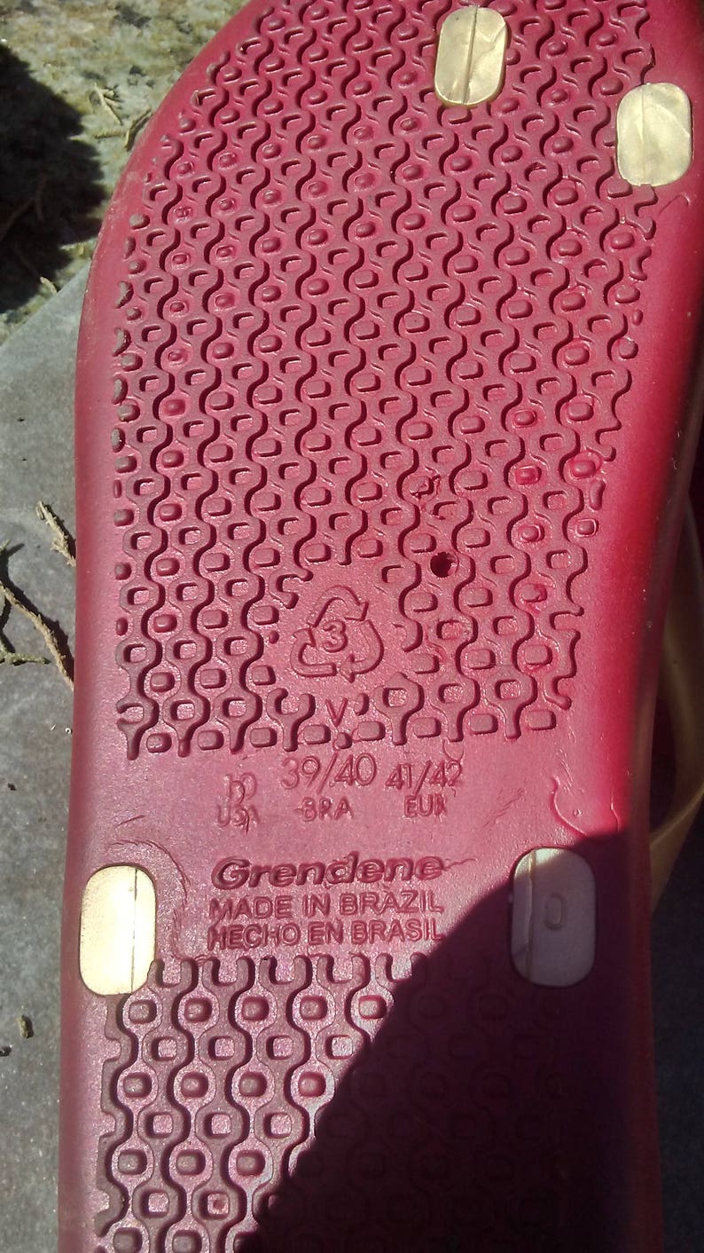 Ipanema Burgundy Flip Flops/Burgundy Vintage Flip Flop | Etsy