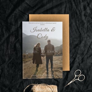 Save The Date Template With Photo | Modern Save The Date Template | Printable Save The Date | Minimalist Save The Date Template | Editable