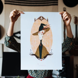 Minerva Portrait - Signed A3 print