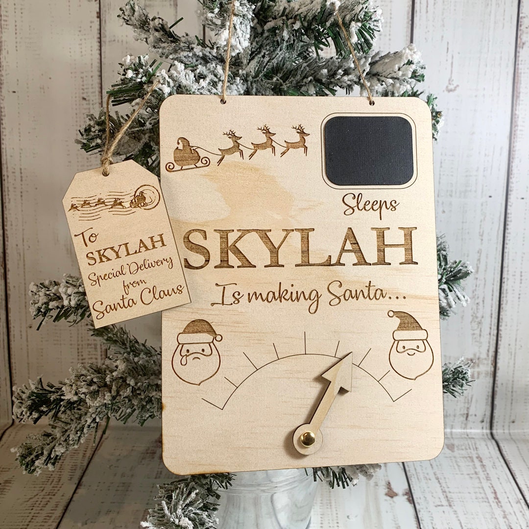 Happy Sad Santa Behaviour Chartlaser Cutpersonalised Christmas