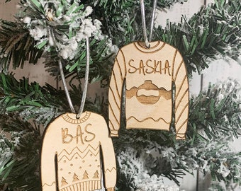 Christmas jumper personalised tree decoration/ Personalised Christmas decorations/bauble/ Tree decoration
