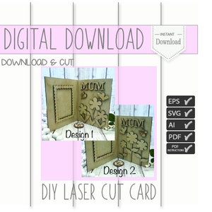 Digital Download- Personalised card-SVG-Ai-PDF-SVG-Laser Cut File