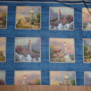 Patchwork fabric small lighthouse pictures