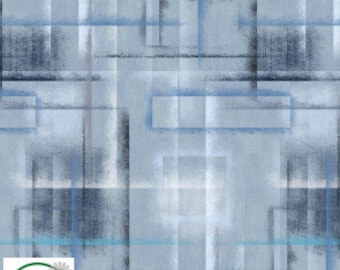 Patchwork fabric blue modern