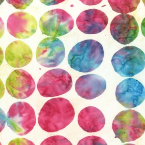 Patchwork fabric batik painter&#39;s blobs multicolor
