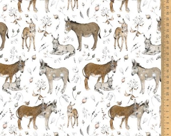 Cotton fabric donkey love acufactum