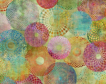 Tissu patchwork Circles Halcyon impression numérique