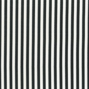 May include: Black and white striped fabric with a subtle textured pattern.