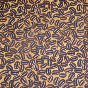 Patchworkstoff  goldbraune Kaffeebohnen