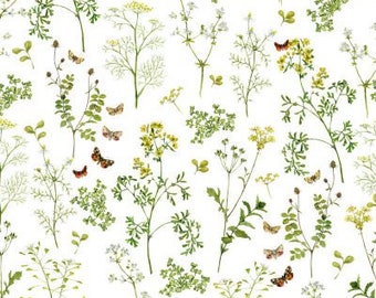 Cotton fabric herb meadow acufactum
