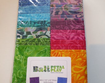 2 1/2" strip Bali Batik Petal Play