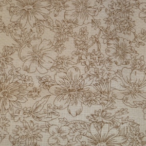 Patchwork fabric coarsely woven in cream